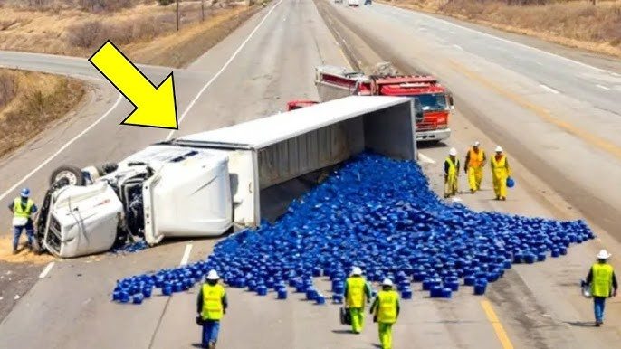 LKW verliert Ladung auf der Autobahn, dann erkennt der Fahrer, was es ist … ➤ Globenow.info